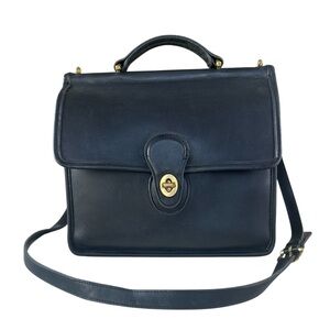 Coach Vintage Willis 9927 Top Handle Black Leather Bag In Excellent condition!